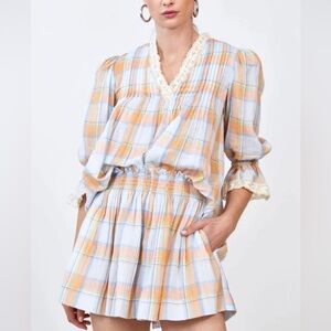 Hunter Bell Top Mia Blouse‎ Sz L